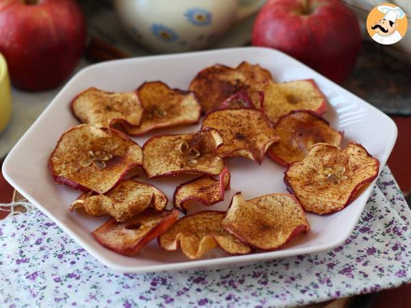 Kanel- och äppelchips med Air Fryer