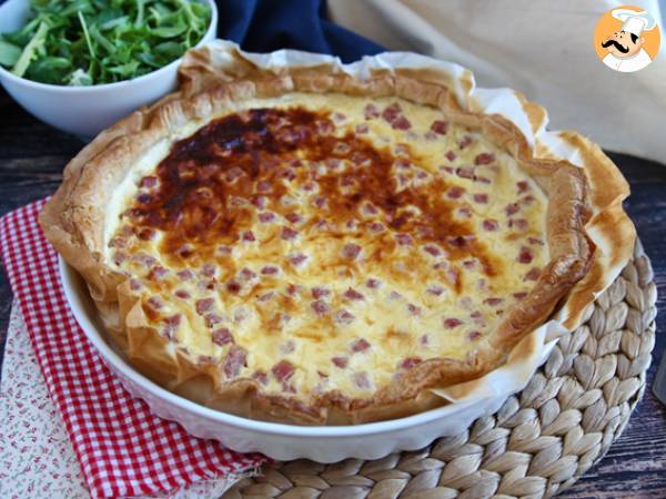 Lättlagad quiche med skinka, ost och yoghurt!