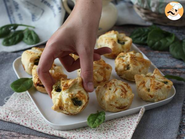 Mini smördegsbakelser med spenat och getost - foto 3