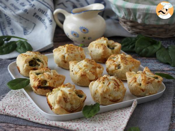 Mini smördegsbakelser med spenat och getost - foto 4