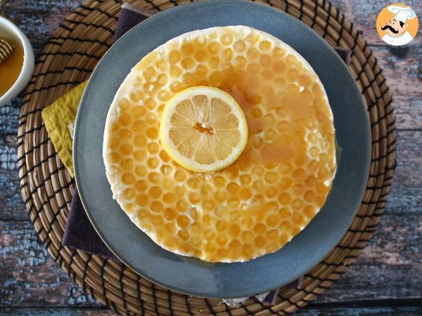 No-bake citron- och honungscheesecake (handledning för tårtdekoration) - foto 3