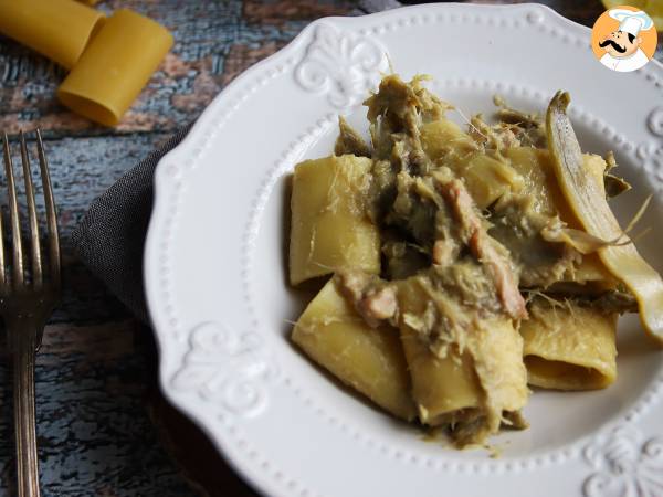 Pasta med kronärtskockor och bacon, en smakrik och lättlagad rätt - foto 2