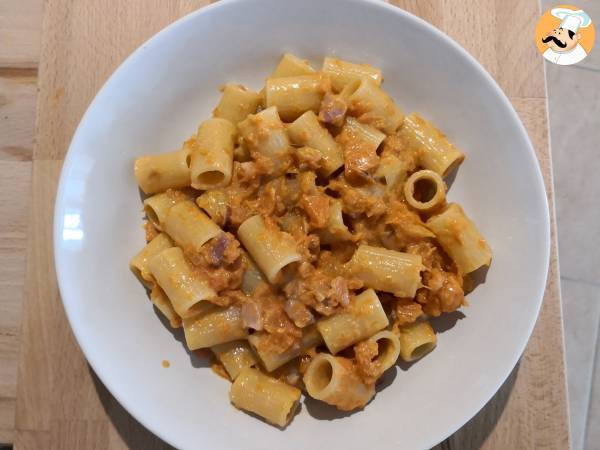 Pasta med pumpa och bacon