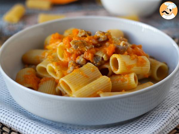 Pasta med pumpa och korv - foto 7