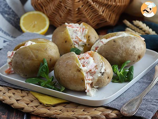 Potatis fylld med rökt lax och fromage frais - foto 4