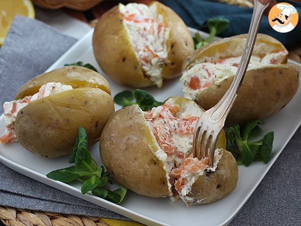 Potatis fylld med rökt lax och fromage frais - foto 5