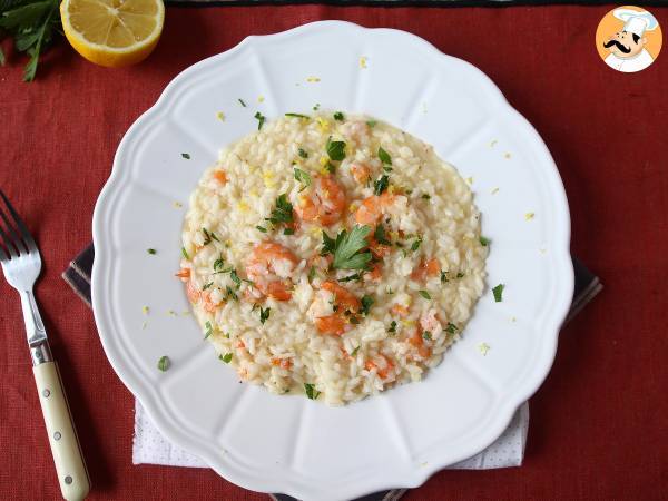 Risotto med räkor och citron, en elegant och enkel rätt att förbereda - foto 3