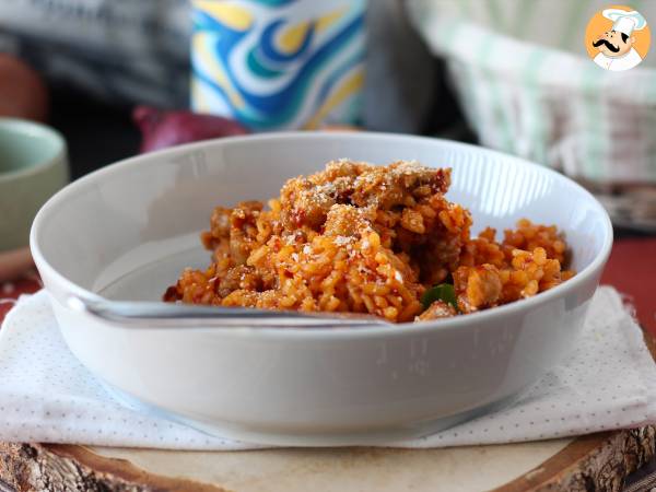 Risotto 'nduja och korv, en förrätt med intensiv smak - foto 4