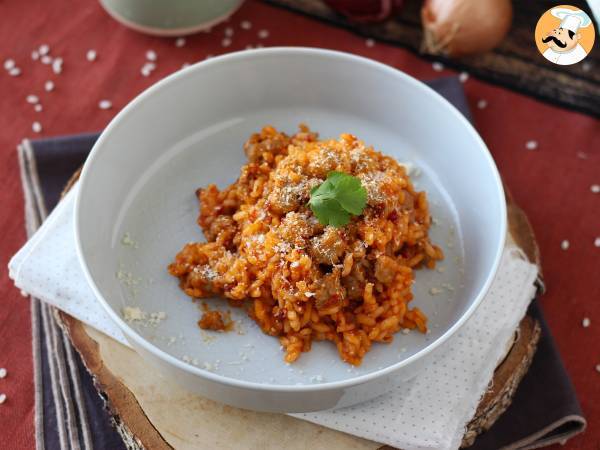 Risotto 'nduja och korv, en förrätt med intensiv smak - foto 5