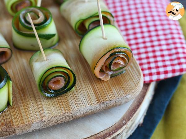 Rullar med zucchini och rökt lax - foto 2