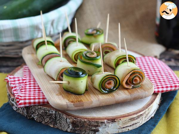 Rullar med zucchini och rökt lax - foto 3