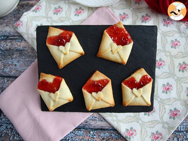 Shortbread kärlekskuvert för alla hjärtans dag