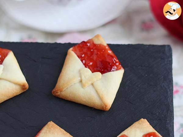 Shortbread kärlekskuvert för alla hjärtans dag - foto 3