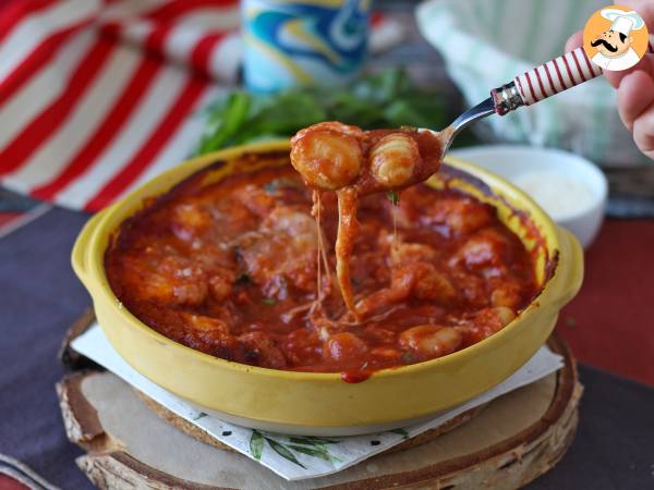 Snabb och tröstande gnocchigratäng med tomat och mozzarella - gnocchi alla sorrentina i ugnen - foto 2