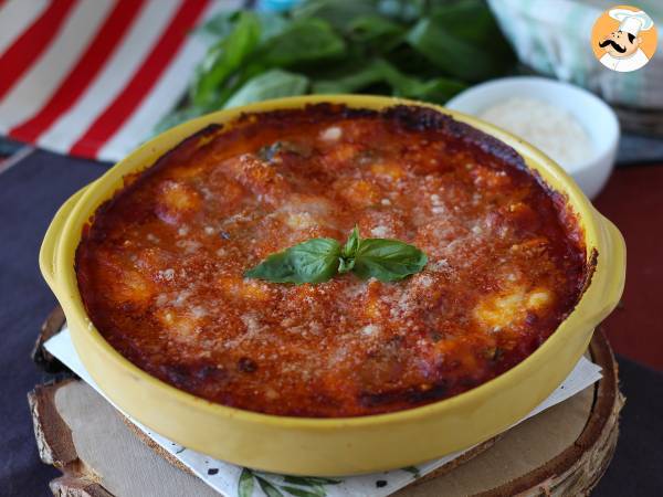 Snabb och tröstande gnocchigratäng med tomat och mozzarella - gnocchi alla sorrentina i ugnen - foto 4