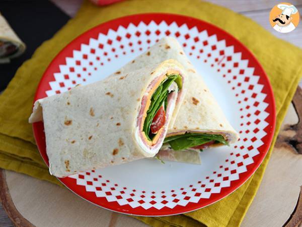 Spenatwraps med skinka och cheddar - foto 2