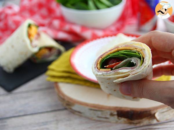 Spenatwraps med skinka och cheddar - foto 3