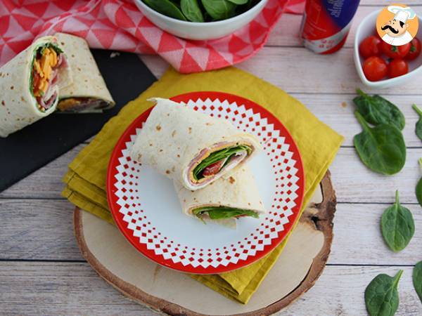 Spenatwraps med skinka och cheddar - foto 5