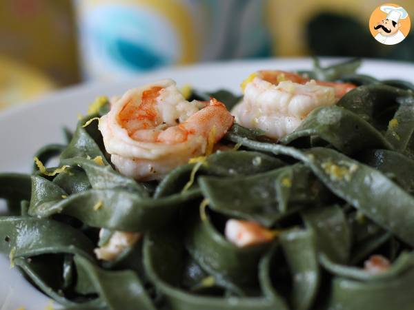 Spirulina-pasta med räkor och citron: en näringsrik förrätt med unik smak - foto 4