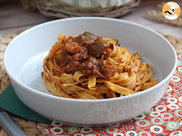 Tagliatelle med zucchiniragout, en vegetarisk förrätt som alla älskar! - foto 2