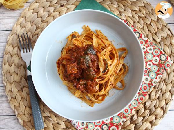 Tagliatelle med zucchiniragout, en vegetarisk förrätt som alla älskar! - foto 3