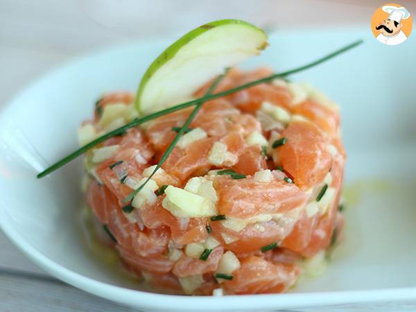 Tartar av färsk lax och grönt äpple - foto 2