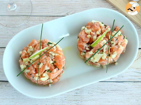 Tartar av färsk lax och grönt äpple - foto 3