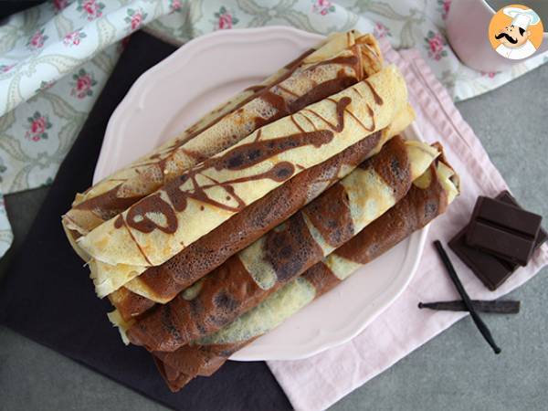 Vanilj- och chokladmarmorerade crepes - foto 3