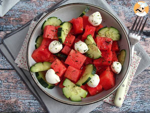 Vattenmelon- och gurksallad - foto 3