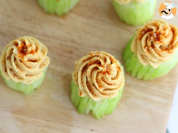 Veganska cupcakes med gurka och hummus - foto 4