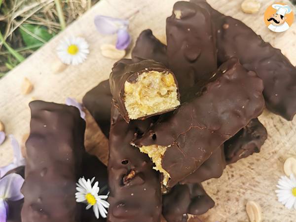 Veganska och glutenfria hemlagade Snickers-barer