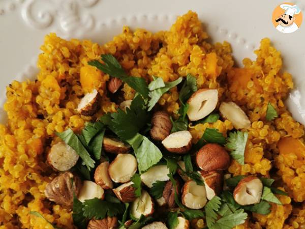 Vegetarisk risotto med quinoa, butternut, hasselnötter och koriander - Quinotto - foto 3