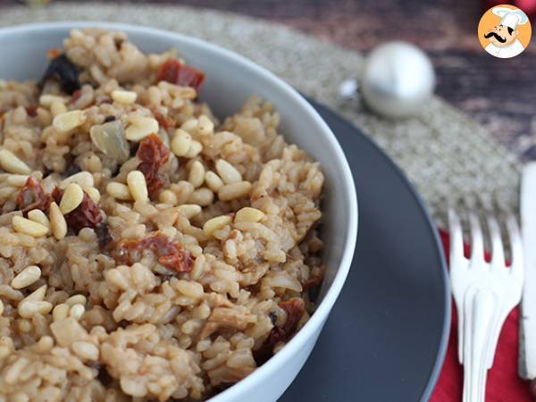 Vegetarisk risotto med soltorkade tomater och champinjoner - foto 4