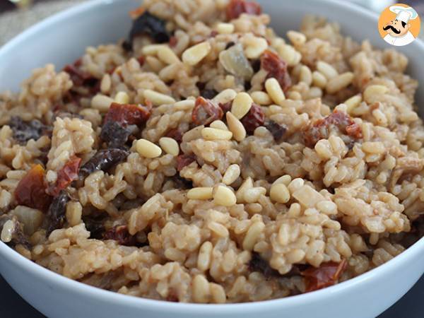 Vegetarisk risotto med soltorkade tomater och champinjoner - foto 5