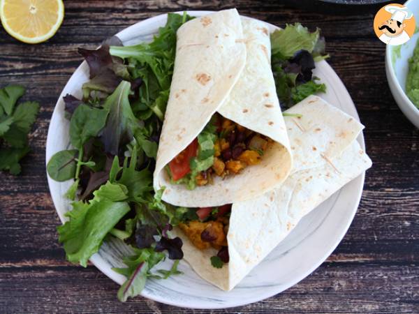 Vegetariska fajitas med texturerat sojaprotein - foto 3