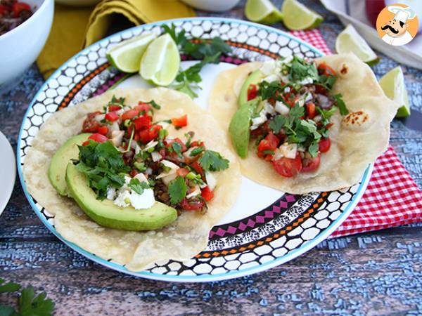 Vegetariska tacos med linser