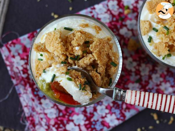 Vegetariska verrines: ärtsoppa, smulad parmesan och mascarponekräm - foto 4